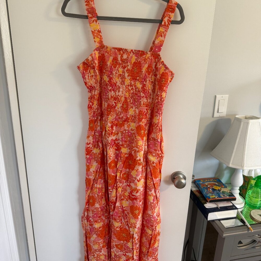Orange and Pink Floral Dress - NWT - Picture 2 of 5